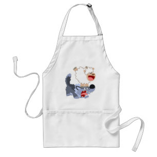 Tablier Joli Dessin Joué Mouton et Wolf Apron