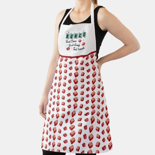 Tablier Joli Dice Rouge Retro Bunco (Insitu)