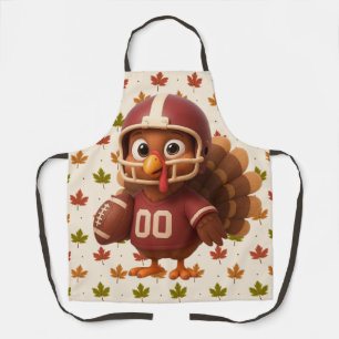 Tablier Joli dindon de football du jour de Thanksgiving