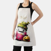 Tablier Joli fantôme en patchwork aquarelle pour Halloween (Insitu)