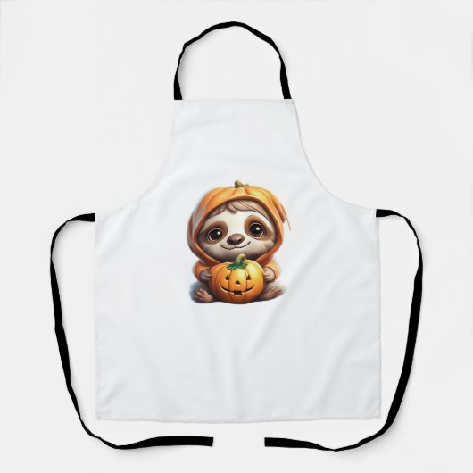 Tablier Joli fentes avec Citrouille Halloween Dessin Vecto (Recto)