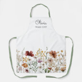 Tablier Joli Fleur sauvage d'aquarelle Florale Cuisine de (Recto)