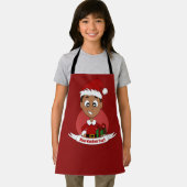 Tablier Joli garçon de Noël aux cheveux brun foncé (Insitu)