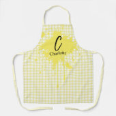 Tablier Joli Gingham Jaune Pastel (Recto)