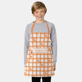 Tablier Joli Gingham Orange (Porté)