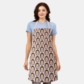 Tablier Joli Hérisson Bébé Fille Rose Motif (Porté)