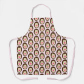 Tablier Joli Hérisson Bébé Fille Rose Motif (Recto)