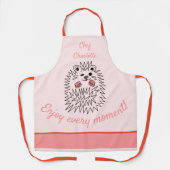 Tablier Joli Hérisson. Le chef Charlotte. Profitez de chaq (Recto)