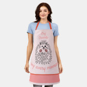 Tablier Joli Hérisson. Le chef Charlotte. Profitez de chaq (Porté)