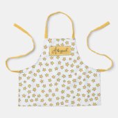 Tablier Joli Jaune Etoiles Motif Enfants Apron (Recto)
