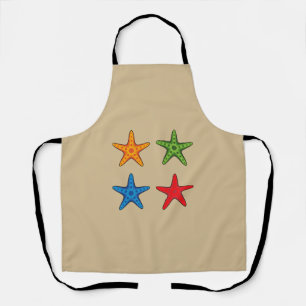 Tablier Joli jeu de caricature coloré Starfish