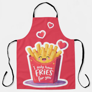 Tablier Joli jeu de mots sur les frites pour la Saint-Vale