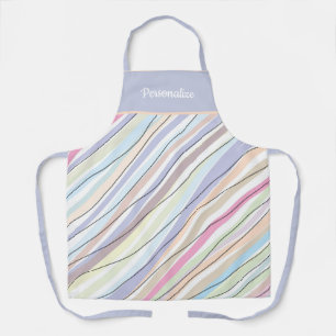 Tablier Joli Joli Pastel Bleu Résumé Motif Design