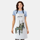 Tablier Joli Joyeux Parcours Carrousel Chevaux Imprimer Ta (Porté)
