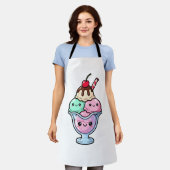Tablier Joli kawaii sundae de glace (Porté)