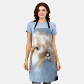 Tablier Joli lapin blanc et brun flamand (Porté)