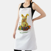 Tablier Joli lapin de Pâques avec oeufs et fleurs (Insitu)