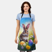 Tablier Joli lapin de Pâques Brown (Porté)