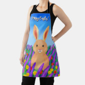 Tablier Joli lapin de Pâques dans les fleurs (Insitu)