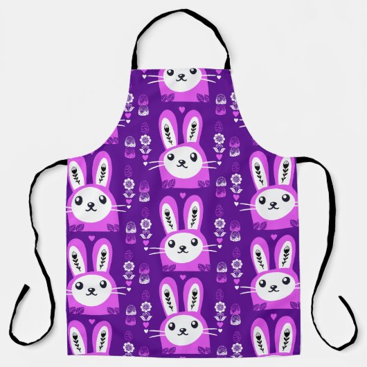 Tablier Joli lapin de vacances de Pâques (Recto)