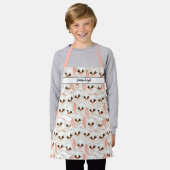 Tablier Joli lapin Lapin Face Motif Monogramme (Porté)