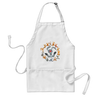 Tablier Joli lapins de caricature Mandala Apron