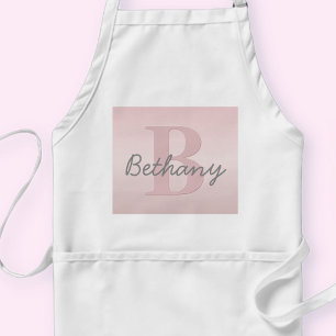 Tablier Joli monogramme rose personnalisable & écriture de