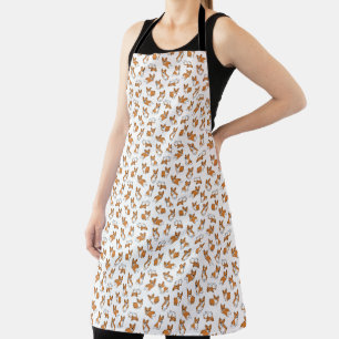 Tablier joli motif de chien de compagnie corgis de dessin