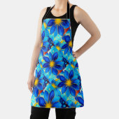 Tablier Joli Motif de Fleurs Bleues (Insitu)