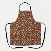 Tablier Joli motif de fleurs brun clair minuscules (Recto)