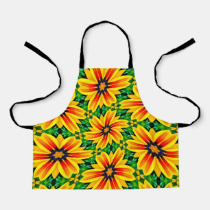 Tablier Joli Motif de fleurs jaunes