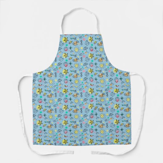 Tablier Joli motif de plage (Recto)