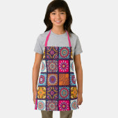 Tablier Joli motif en mosaïque rose (Insitu)