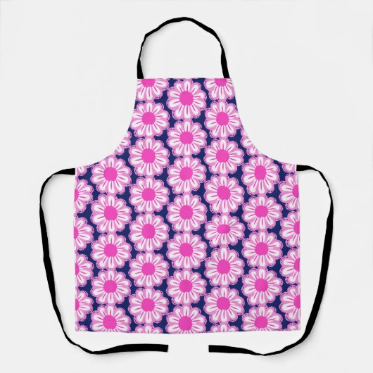 Tablier Joli motif floral de fond (Recto)
