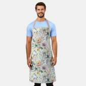 Tablier Joli motif floral pastel (Porté)