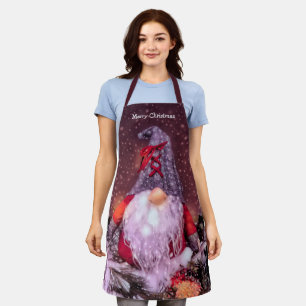 Tablier Joli Noël Gnome Arbre de Noël