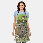 Tablier Joli Noël Meerkats Apron (Porté)