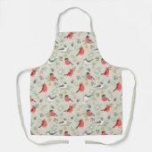 Tablier Joli Noël Oiseau Motif Design de vacances (Recto)