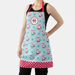 Tablier Joli Noël Penguin d'hiver Motif