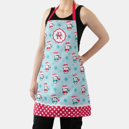 Tablier Joli Noël Penguin d'hiver Motif (Insitu)