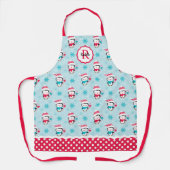 Tablier Joli Noël Penguin d'hiver Motif (Recto)