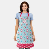 Tablier Joli Noël Penguin d'hiver Motif (Porté)