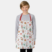 Tablier Joli Noël Père Noël Gingerbread Homme Rudolf (Porté)