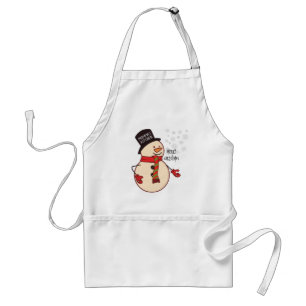 Tablier Joli Noël Snowman Cartoon Custom Holiday