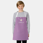 Tablier Joli Nom de Marguerite Violette Fille (Porté)
