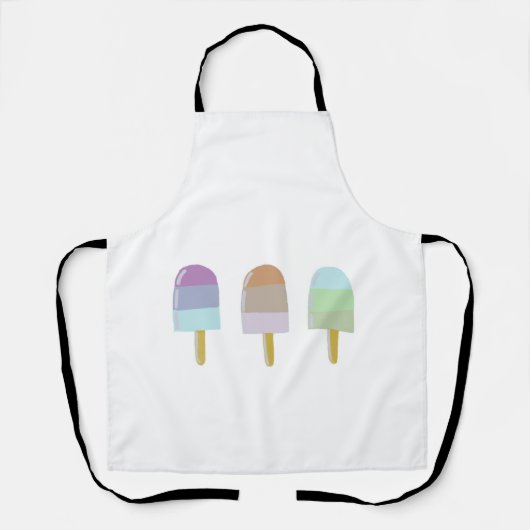 Tablier Joli Pastel Popsicle Moyenne d'illustration (Recto)