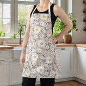 Tablier Joli Pêche Et Fleur De Daisy Blanche