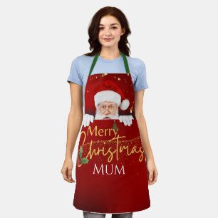Tablier Joli Père Noël Joyeux Texte de Noël Personnalisé