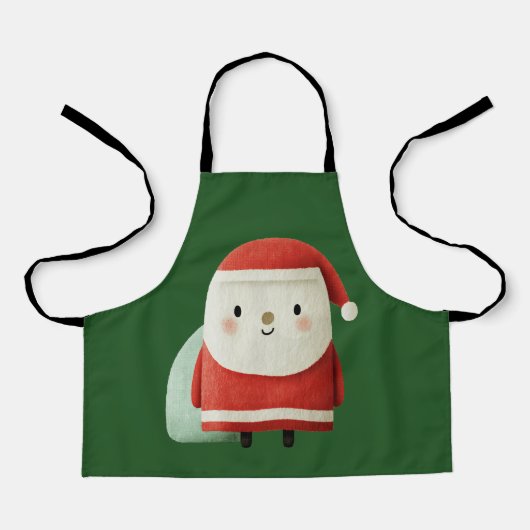 Tablier Joli Père Noël Minimaliste (Recto)