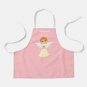 Tablier Joli petit ange sur fond rose clair